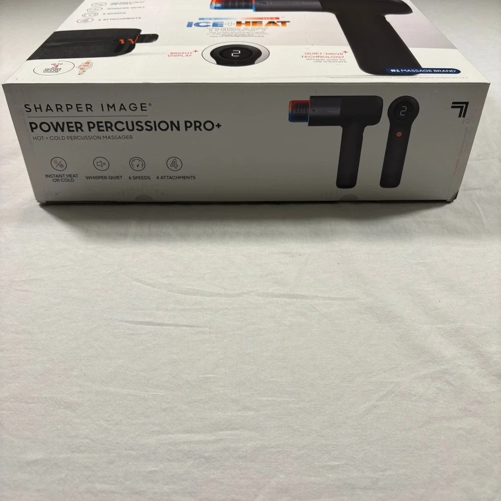 Sharper Image Power Percussion Pro Hot Cold Attachment Massager 4 Speeds‎ USB C